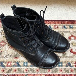 Clarks Black Leather Women's Boots